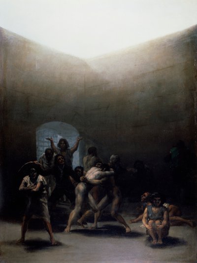 Hof mit Verrückten von Francisco Jose de Goya y Lucientes