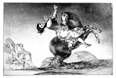 Entführendes Pferd, 1819-1823 von Francisco de Goya