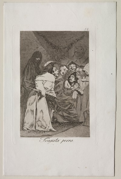 Caprichos: Schluck es, Hund! von Francisco de Goya