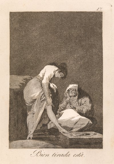 Er sitzt! von Francisco de Goya