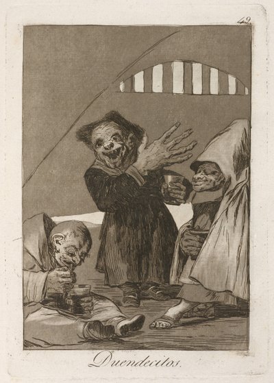 Duendecitos. Kobolde. Aus Los Caprichos, 1797-1798 von Francisco de Goya