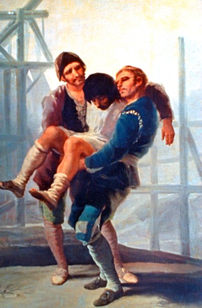 Der verletzte Maurer, 1786-1787 von Francisco de Goya