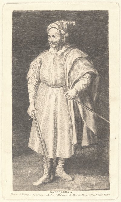 Der Narr Barbarroja von Francisco de Goya after Diego Velázquez