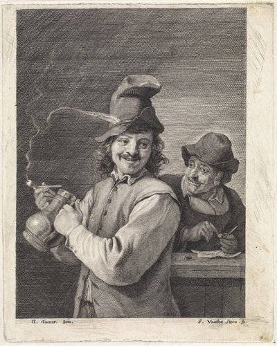 Bauer mit Krug und Pfeife von Franciscus van der Steen