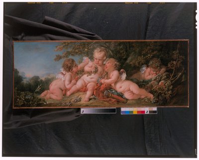 Vier Putti in Landschaft von François Boucher