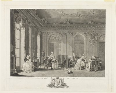Die Versammlung im Salon von Francois Dequevauviller