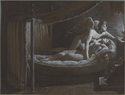 Amor mit Psyche, die die Lampe löscht von Francois Edouard Picot
