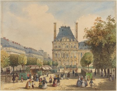 Rue de Rivoli und Pavillon Marsan von Francois Etienne Villeret