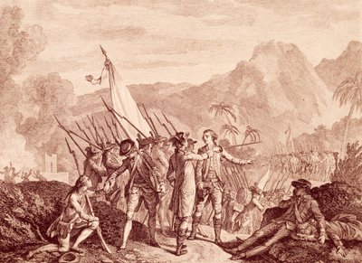 Die französische Eroberung von Tobago von Francois Godefroy