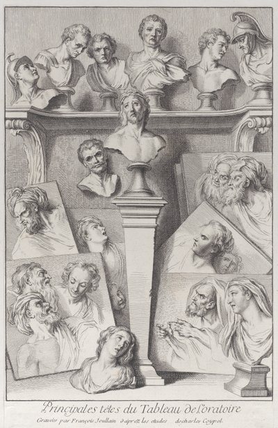 Köpfe nach dem Ecce Homo, 1720-78 von Francois Joullain