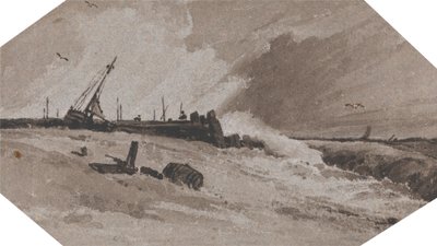Mole im Sturm von Francois Louis Thomas Francia