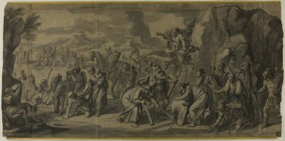 Moses schlägt den Felsen von Francois Verdier