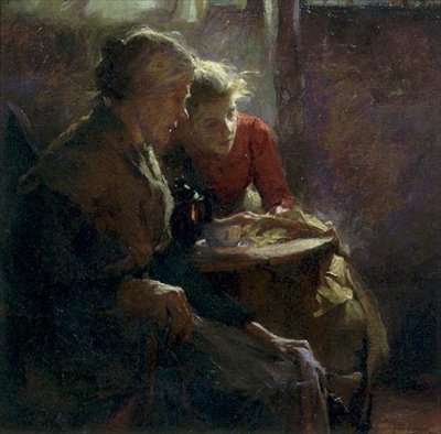 Geschichten am Kamin von Frank Bramley