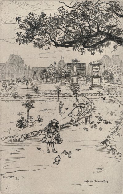Die Tuileriengärten, 1915 von Frank Milton Armington