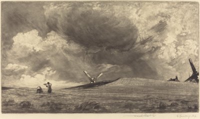 Ein Sussex Down von Frank Short, after John Constable
