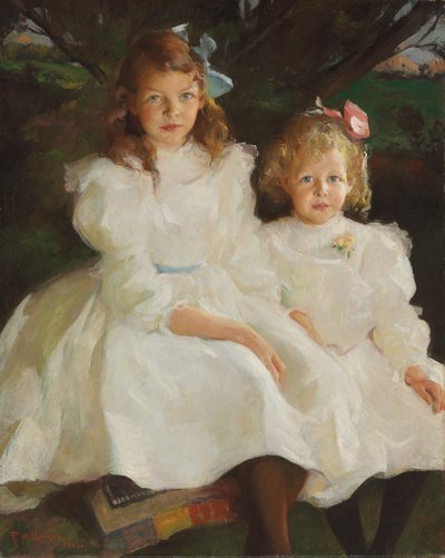 Zwei kleine Mädchen von Frank Weston Benson