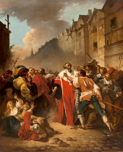 Präsident Mole von Aufständischen misshandelt, 1778-79 von François André Vincent