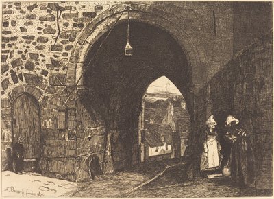 Das Tor von St. Malo in Dinan von François Bonvin