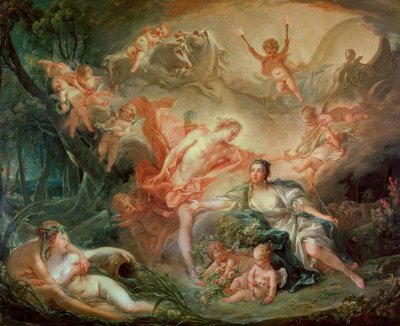 Apoll gibt sich Isis zu erkennen von François Boucher