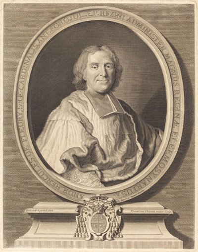 Kardinal Fleury von François Chereau I after Hyacinthe Rigaud