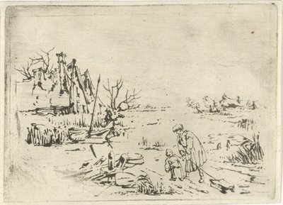 Winterlandschaft mit Bauernhöfen von François Joseph Pfeiffer (II)