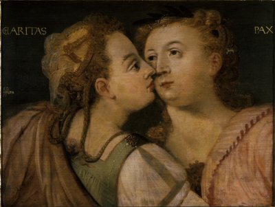 Nächstenliebe küsst Frieden von Frans Floris