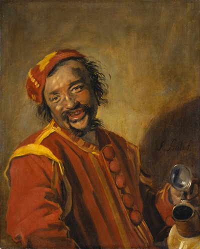 Lachender Mann mit Krug, bekannt als Peeckelhaeringh von Frans Hals