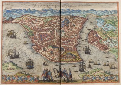 Byzanz. Konstantinopel aus: Civitates Orbis Terrarum, 1572 von Frans Hogenberg
