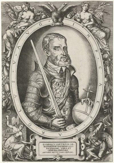 Porträt von Karl V. von Habsburg von Frans Huys
