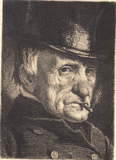Mann mit Hut und Zigarre von Frans Schwartz