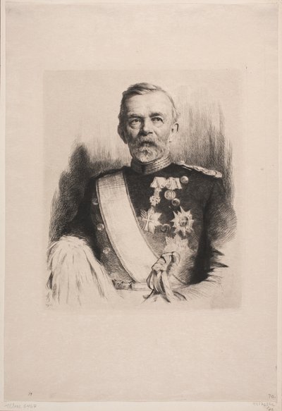 Porträt von Generalmajor L. Koefoed von Frans Schwartz