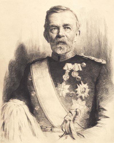Porträt von Generalmajor L. Koefoed von Frans Schwartz