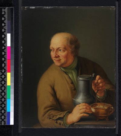 Mann mit einem Krug von Frans van Mieris