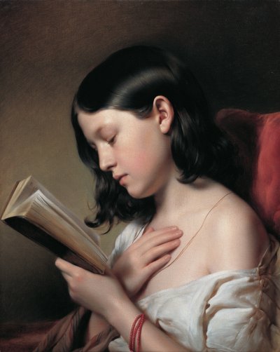 Lesendes Mädchen von Franz Eybl