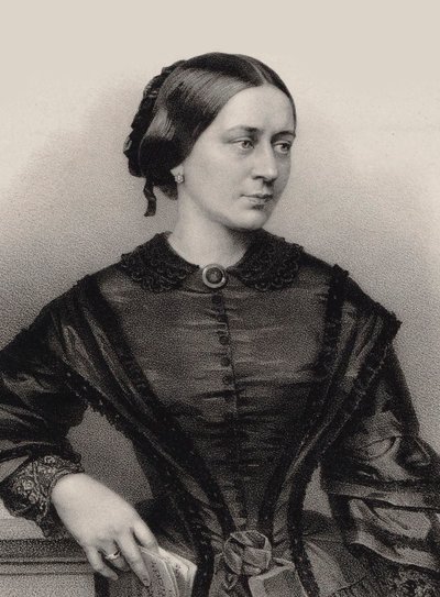 Porträt von Clara Schumann 1819-1896, 1860 von Franz Hanfstaengl