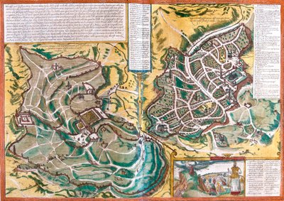 Karte von Jerusalem, Israel von Franz Hogenberg