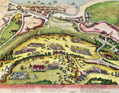 Die Belagerung von Dieppe im Jahr 1589 von Franz Hogenberg