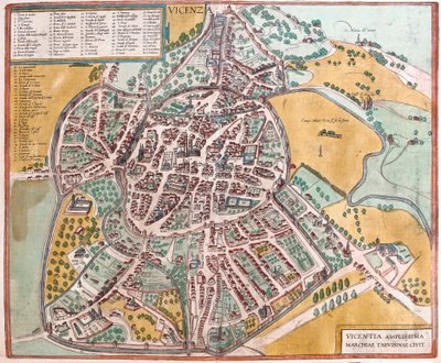 Vicenza, Italien (Stich) von Franz Hogenberg