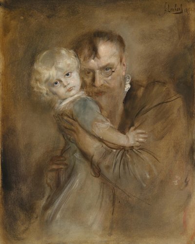 Selbstporträt mit Tochter Marion von Franz von Lenbach