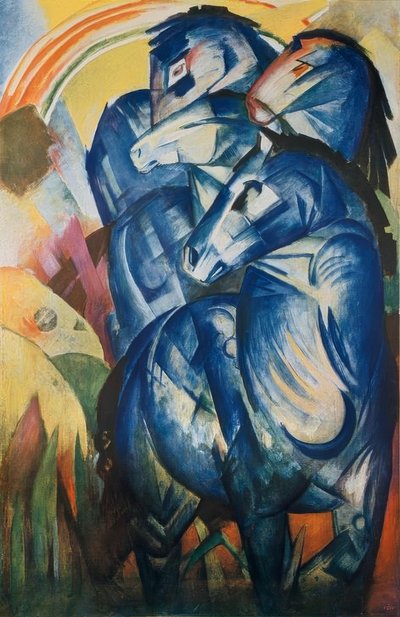 Der Turm der blauen Pferde von Franz Marc