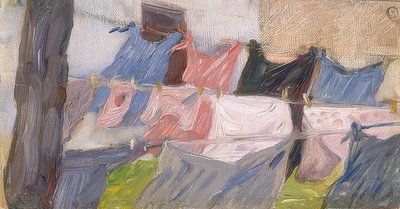 Flatternde Wäsche im Wind von Franz Marc