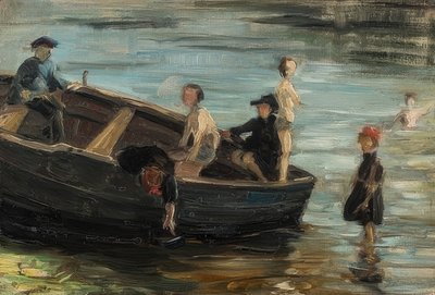 Kinder im Boot von Franz Marc