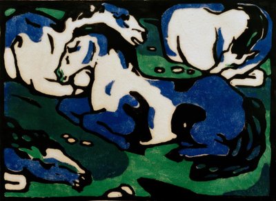 Ruhende Pferde von Franz Marc