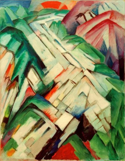 Steiniger Weg (Gebirge / Landschaft) von Franz Marc