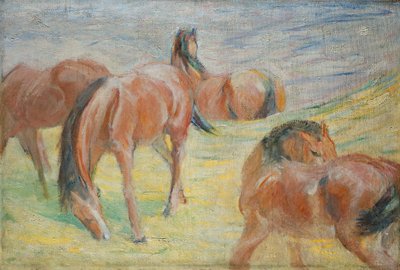 Weidende Pferde I von Franz Marc