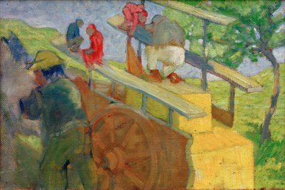 Äffchen auf einem Karren von Franz Marc