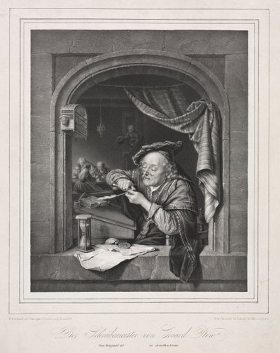 Der Schreibmeister der alten Schule von Franz Seraph Hanfstaengl