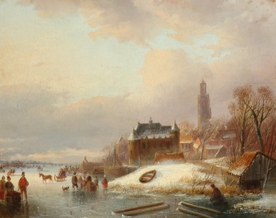 Schneeszene in Holland von Franz Xaver Winterhalter