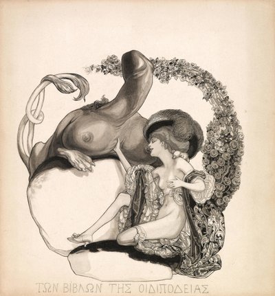 Erotische Illustration, um 1912 von Franz von Bayros