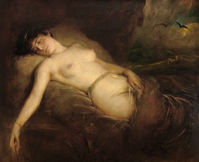Weiblicher Akt von Franz von Lenbach